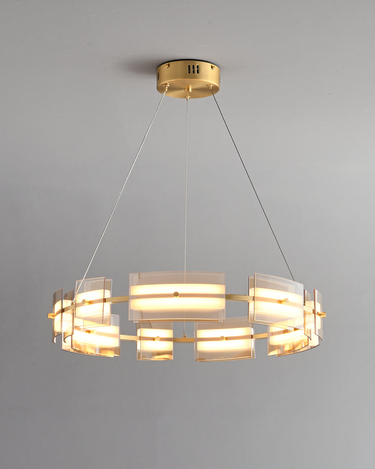 WOMO Tiered Circles Glass Chandelier-WM2220