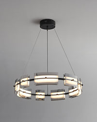 WOMO Modern Tiered Glass Chandelier-WM2220