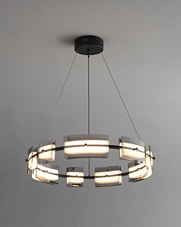 WOMO Tiered Circles Glass Chandelier-WM2220