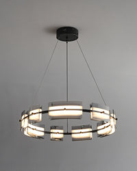WOMO Modern Tiered Glass Chandelier-WM2220