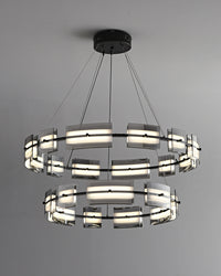 WOMO Modern Tiered Glass Chandelier-WM2220