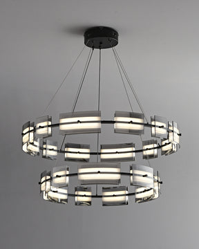 WOMO Tiered Circles Glass Chandelier-WM2220