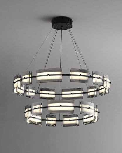 WOMO Tiered Circles Glass Chandelier-WM2220