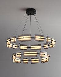 WOMO Modern Tiered Glass Chandelier-WM2220