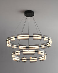 WOMO Modern Tiered Glass Chandelier-WM2220