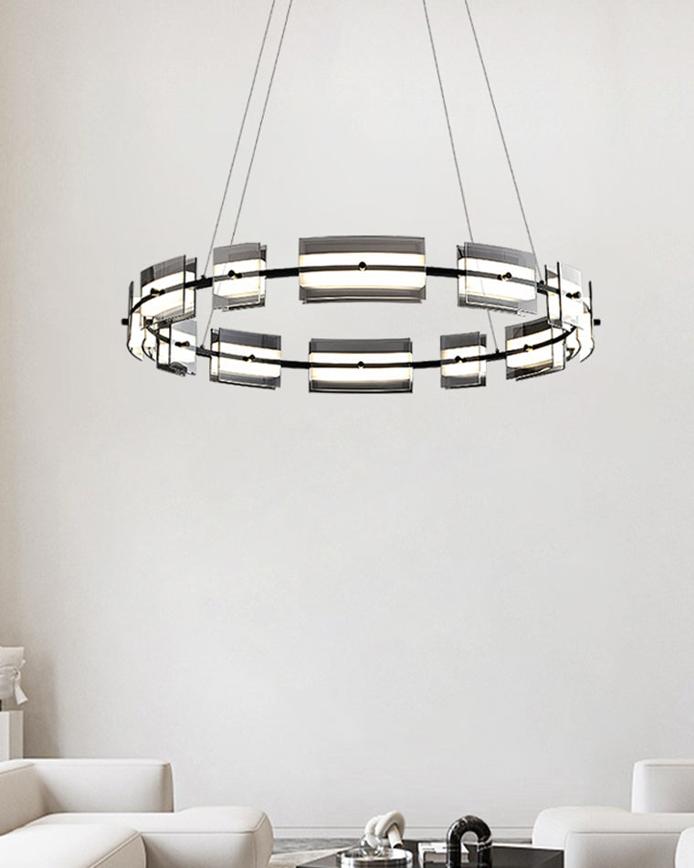 WOMO Tiered Circles Glass Chandelier-WM2220