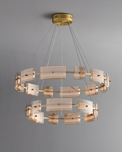 WOMO Tiered Circles Glass Chandelier-WM2220