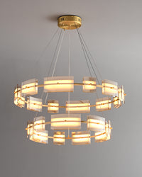 WOMO Modern Tiered Glass Chandelier-WM2220