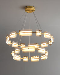 WOMO Modern Tiered Glass Chandelier-WM2220
