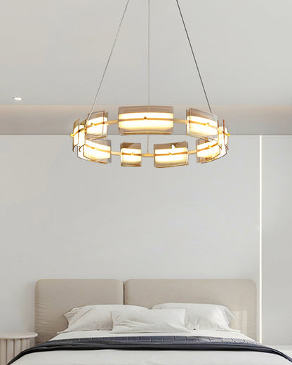 WOMO Tiered Circles Glass Chandelier-WM2220