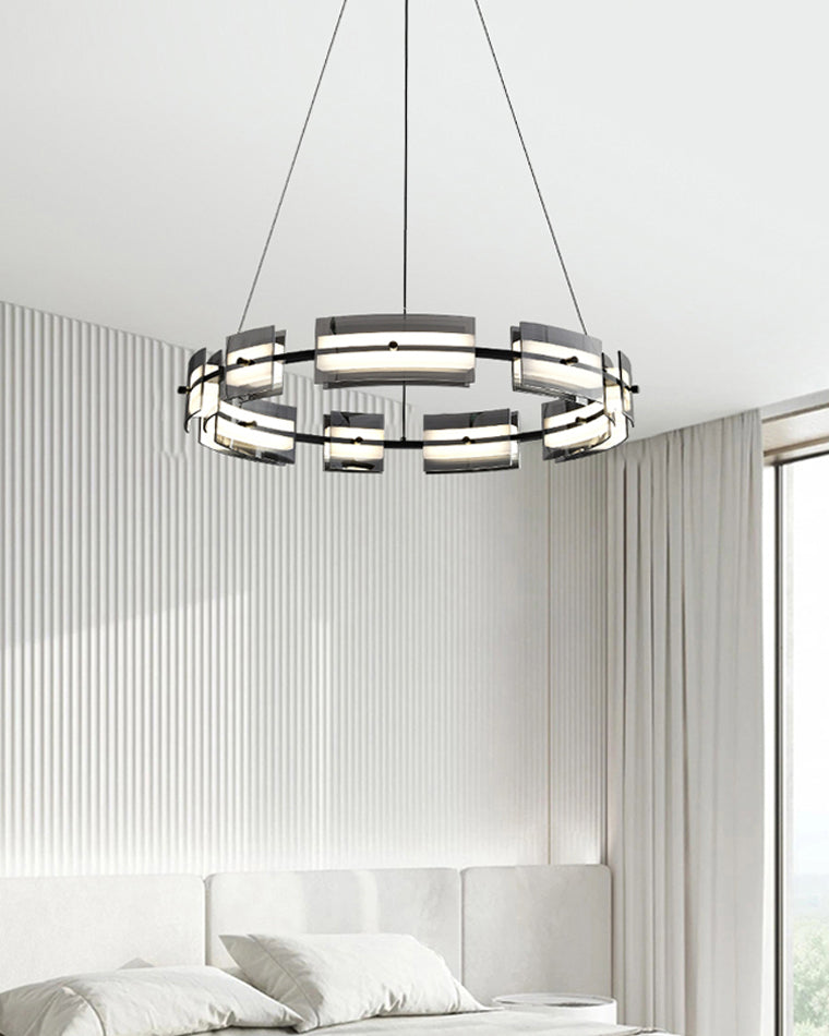 WOMO Tiered Circles Glass Chandelier-WM2220