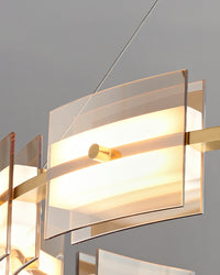 WOMO Modern Tiered Glass Chandelier-WM2220