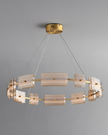 WOMO Tiered Circles Glass Chandelier-WM2220