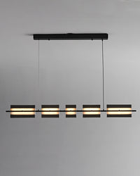 WOMO Amber/Smoked Glass Linear Chandelier-WM2221
