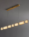 WOMO Amber/Smoked Glass Linear Chandelier-WM2221 thumbnail