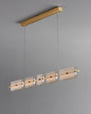 WOMO Amber/Smoked Glass Linear Chandelier-WM2221 thumbnail