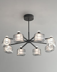 WOMO Hollow Rectangular Glass Chandelier-WM2223