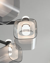 WOMO Hollow Rectangular Glass Chandelier-WM2223