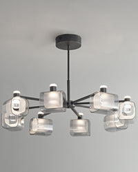 WOMO Hollow Rectangular Glass Chandelier-WM2223