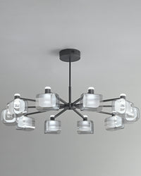 WOMO Hollow Rectangular Glass Chandelier-WM2223