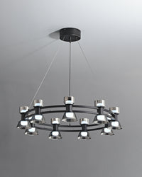 WOMO Modern Pillar Candle Round Chandelier-WM2224