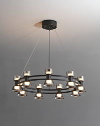 WOMO Modern Pillar Candle Round Chandelier-WM2224