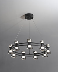 WOMO Modern Pillar Candle Round Chandelier-WM2224