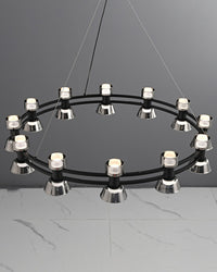 WOMO Modern Pillar Candle Round Chandelier-WM2224