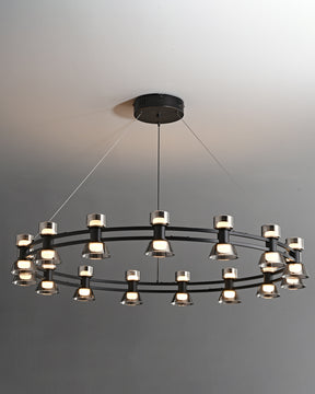 WOMO Double Circular Brass Chandelier-WM2224