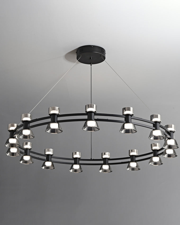 WOMO Double Circular Brass Chandelier-WM2224