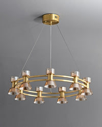 WOMO Modern Pillar Candle Round Chandelier-WM2224