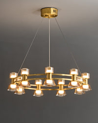 WOMO Modern Pillar Candle Round Chandelier-WM2224