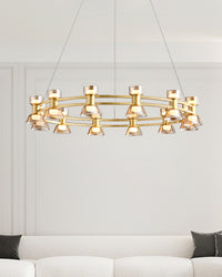 WOMO Modern Pillar Candle Round Chandelier-WM2224