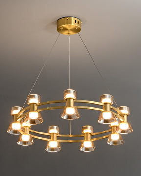 WOMO Double Circular Brass Chandelier-WM2224