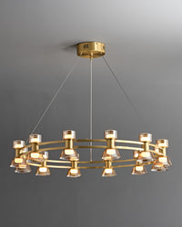 WOMO Modern Pillar Candle Round Chandelier-WM2224