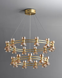 WOMO Modern Pillar Candle Round Chandelier-WM2224