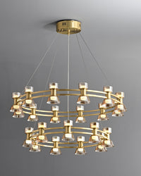 WOMO Modern Pillar Candle Round Chandelier-WM2224