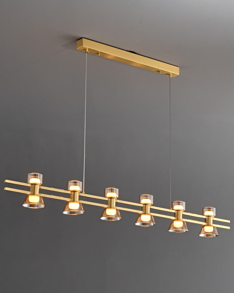 WOMO Brass Linear Chandelier-WM2225