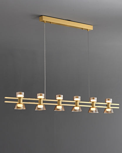 WOMO Brass Linear Chandelier-WM2225