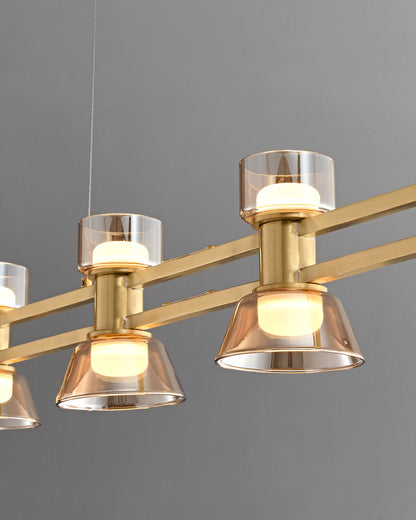 WOMO Brass Linear Chandelier-WM2225