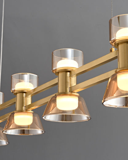 WOMO Brass Linear Chandelier-WM2225