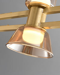 WOMO Brass Linear Chandelier-WM2225