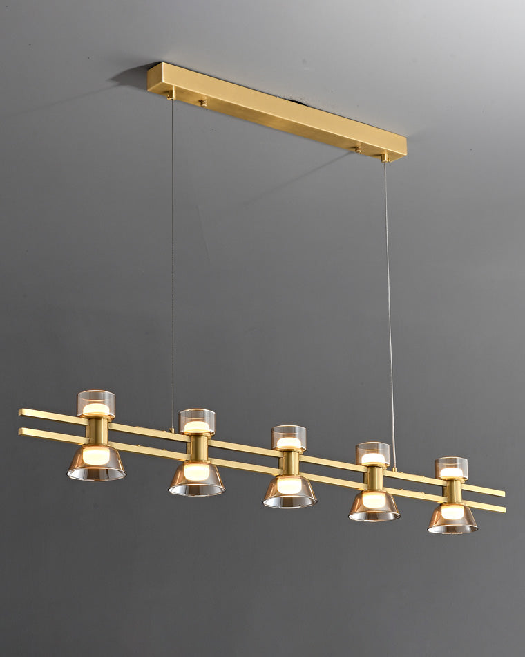 WOMO Brass Linear Chandelier-WM2225