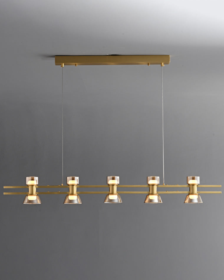 WOMO Brass Linear Chandelier-WM2225