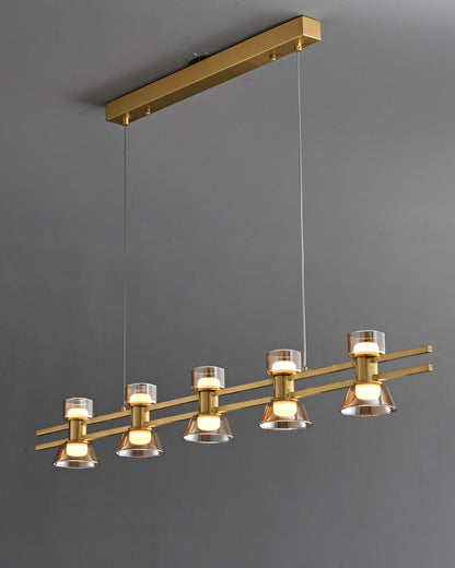 WOMO Brass Linear Chandelier-WM2225