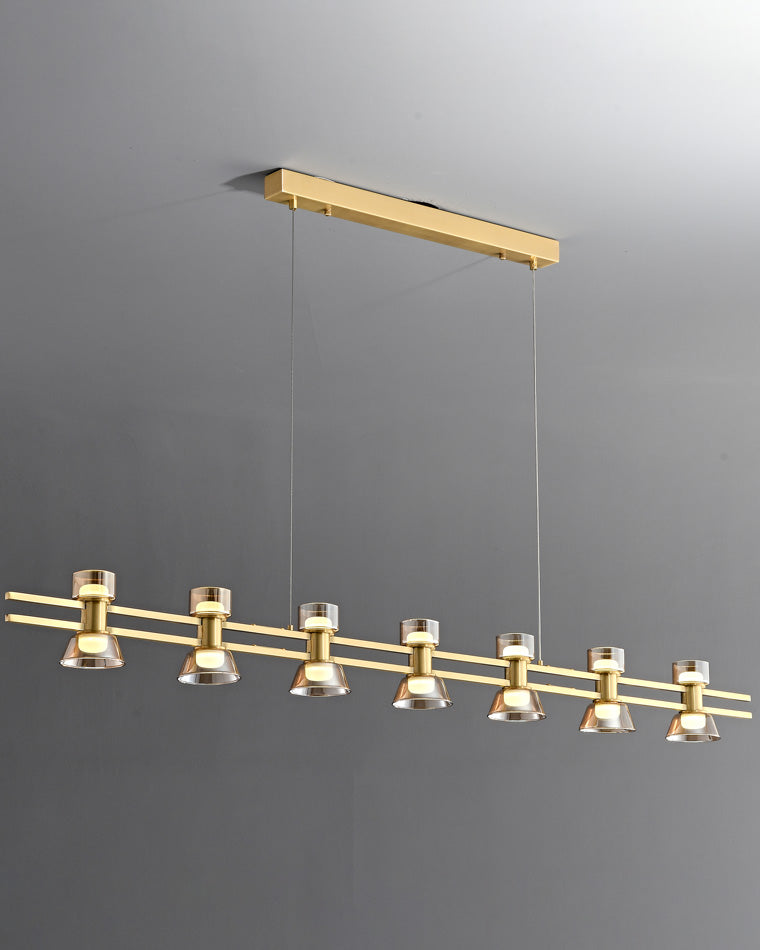 WOMO Brass Linear Chandelier-WM2225