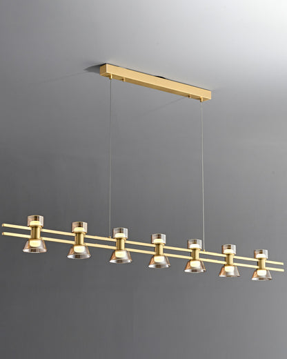 WOMO Brass Linear Chandelier-WM2225