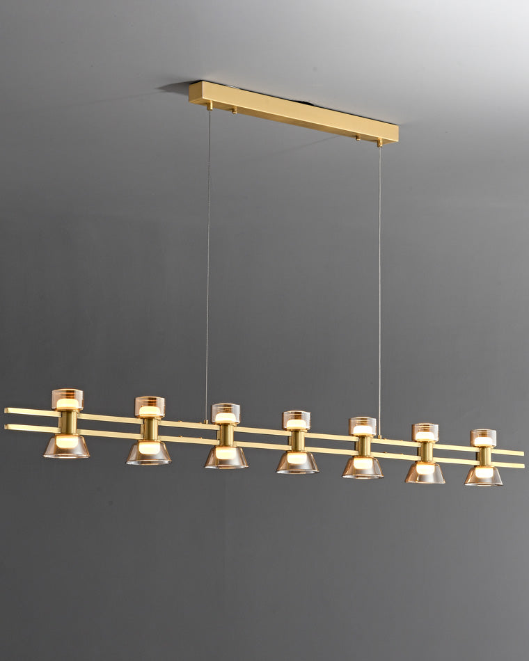 WOMO Brass Linear Chandelier-WM2225