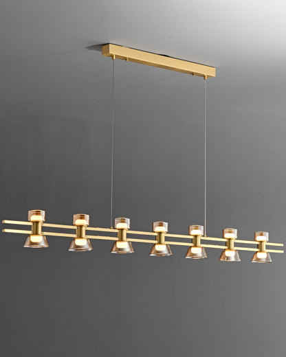 WOMO Brass Linear Chandelier-WM2225