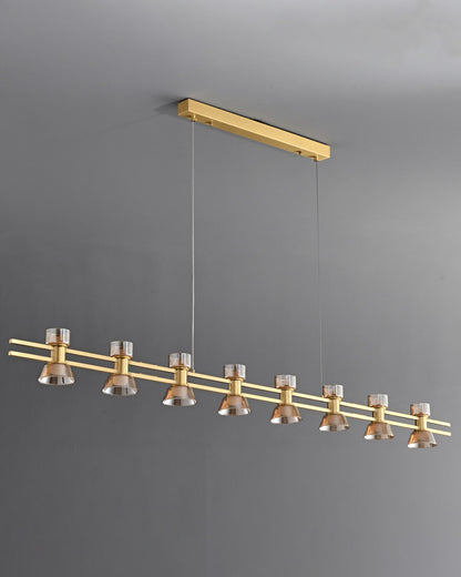 WOMO Brass Linear Chandelier-WM2225